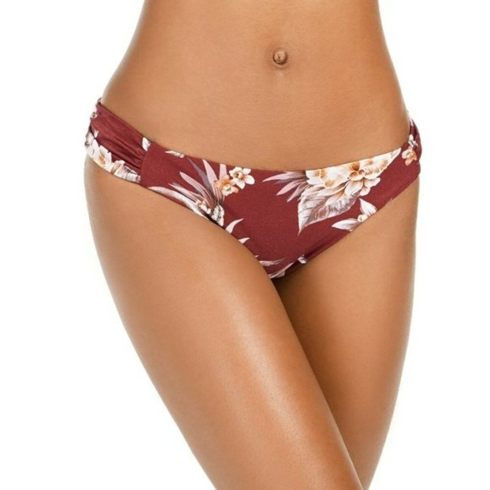 Bar III Womens Size Medium‎ Floral Hipster Bikini Bottoms Luau Palm $44 1134